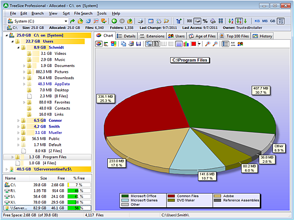 TreeSize Professional Screenshot